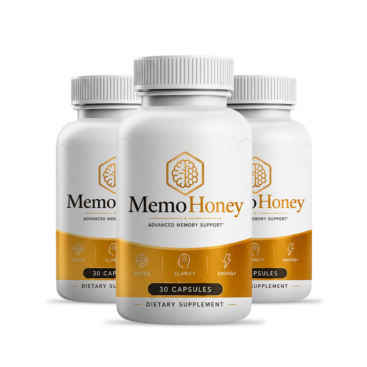 MemoHoney memory support capsule bottles three-pack